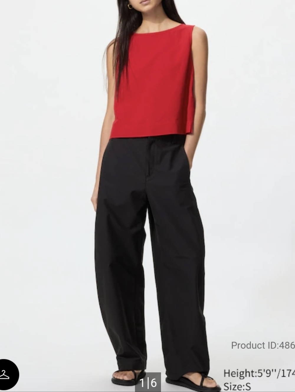 uniqlo jersey barrel pants in khaki green - Picture 5 of 5